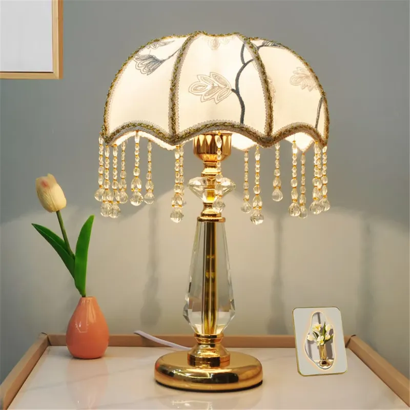 Decor Lighting Lamps - French Creative Crystal Table Lamp LED