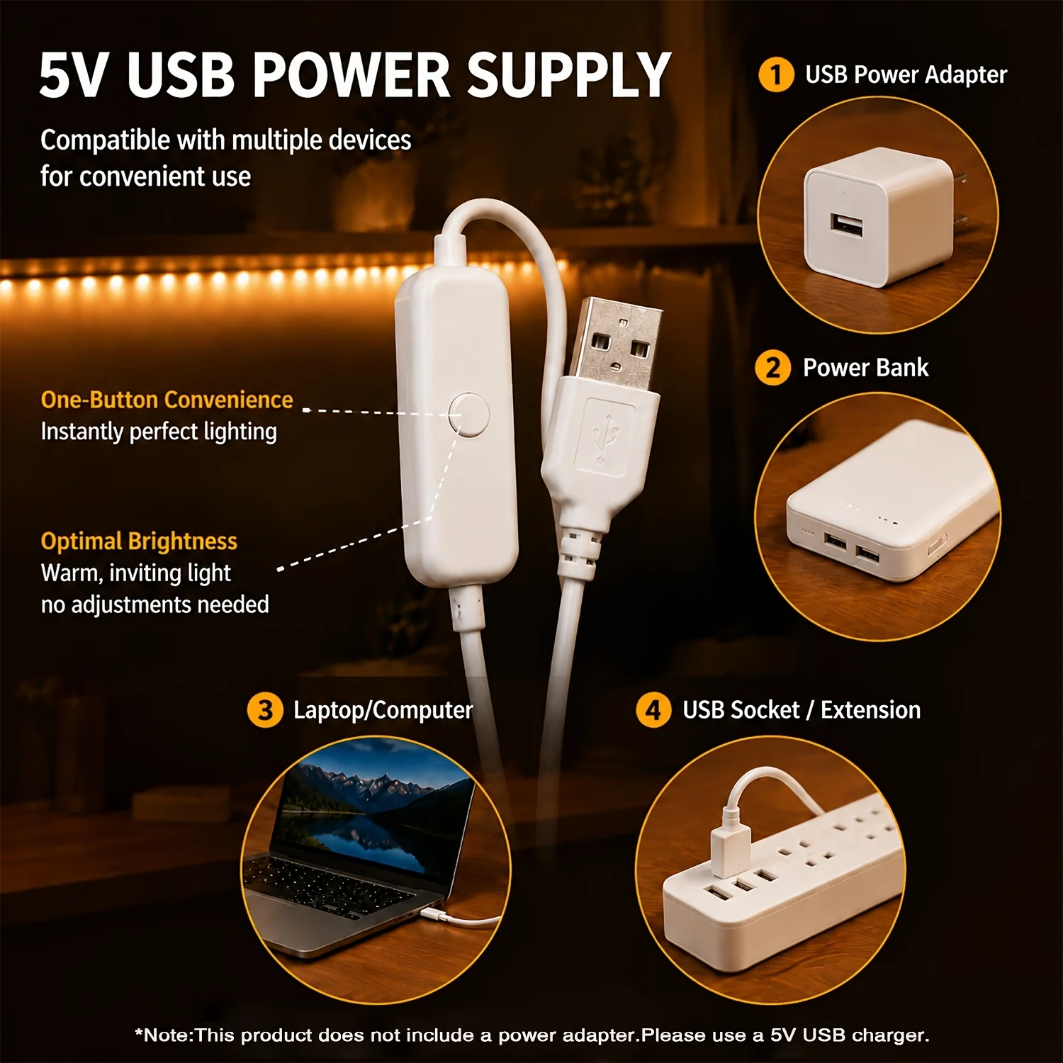 LED Strip Lights USB Button Co - огляд і ціна Lighting Decoration Ideas