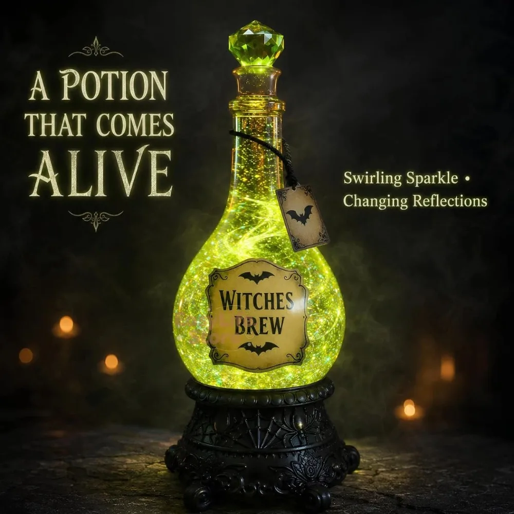 Lighted Witches’ Brew Bottle G - огляд і ціна Up Lighting Decor