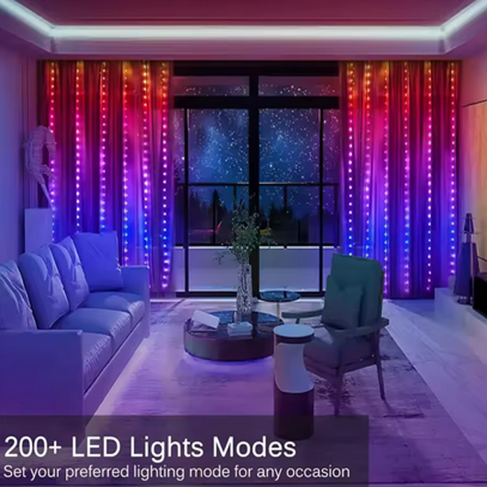 3M RGB Smart LED Curtain Light - огляд і ціна Lighting Christmas Decor